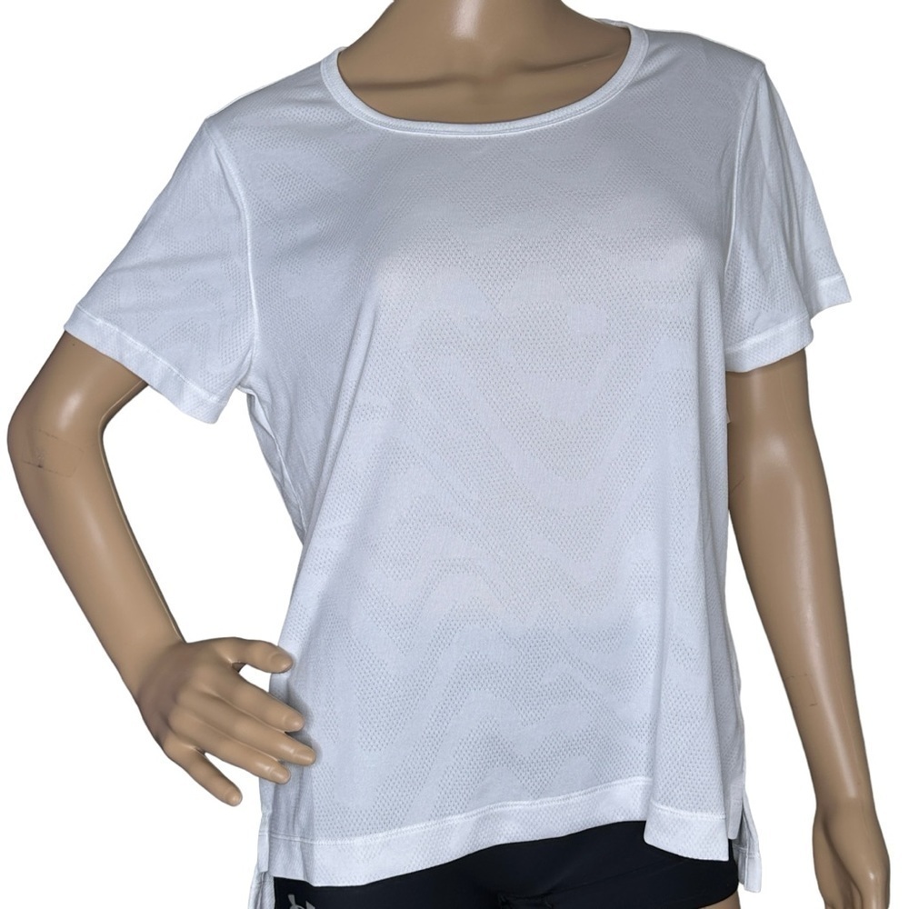 Core 10 jacquard mesh cropped workout top, large